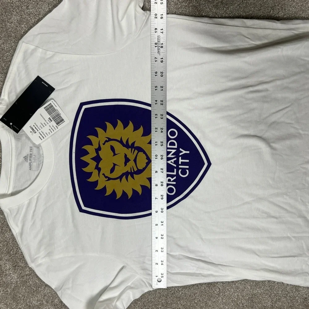Adidas Orlando City SC MLS Amplifier Tee Mens Medium White Short Sleeve‎